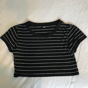 striped crop tee✨